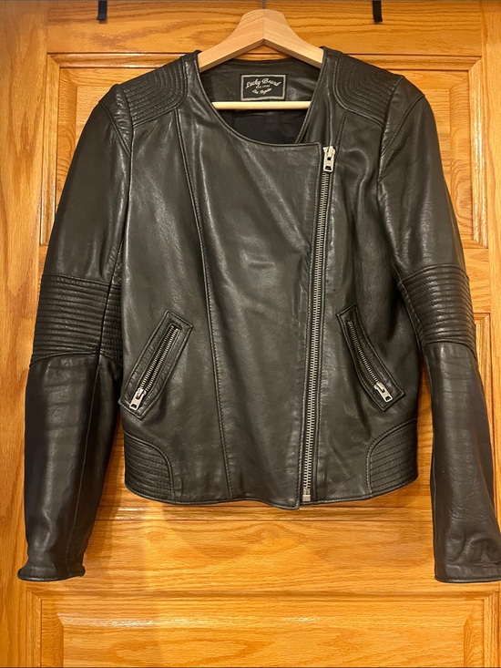 Lucky Brand Jackets & Blazers - Lucky Brand Black Asymmetrical Leather Moto Jacket